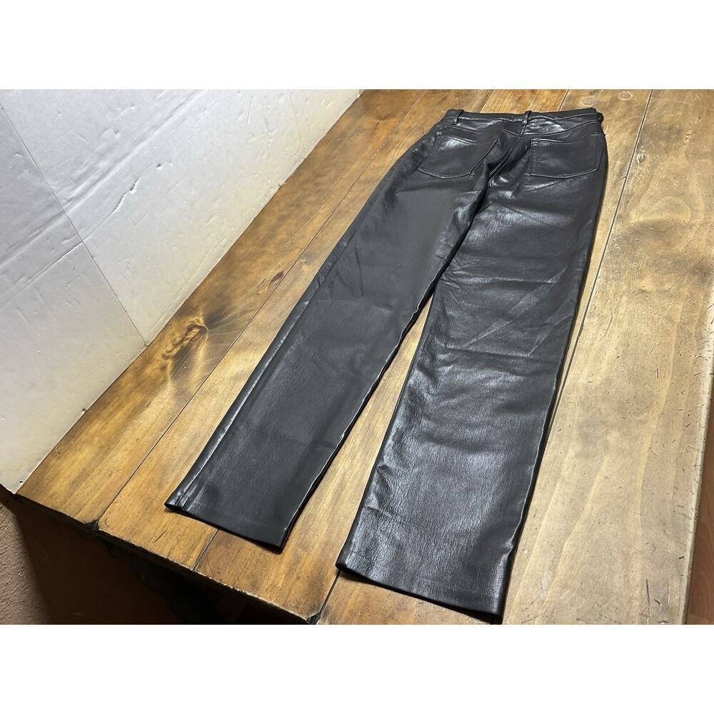 Aritzia The Melina Wilfred Size 4 Black Vegan Faux Leather High Rise Pants - Picture 2 of 10